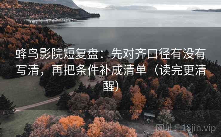 蜂鸟影院短复盘：先对齐口径有没有写清，再把条件补成清单（读完更清醒）
